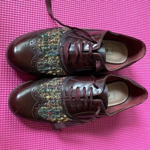 Clarks Burgundy Oxford Shoes